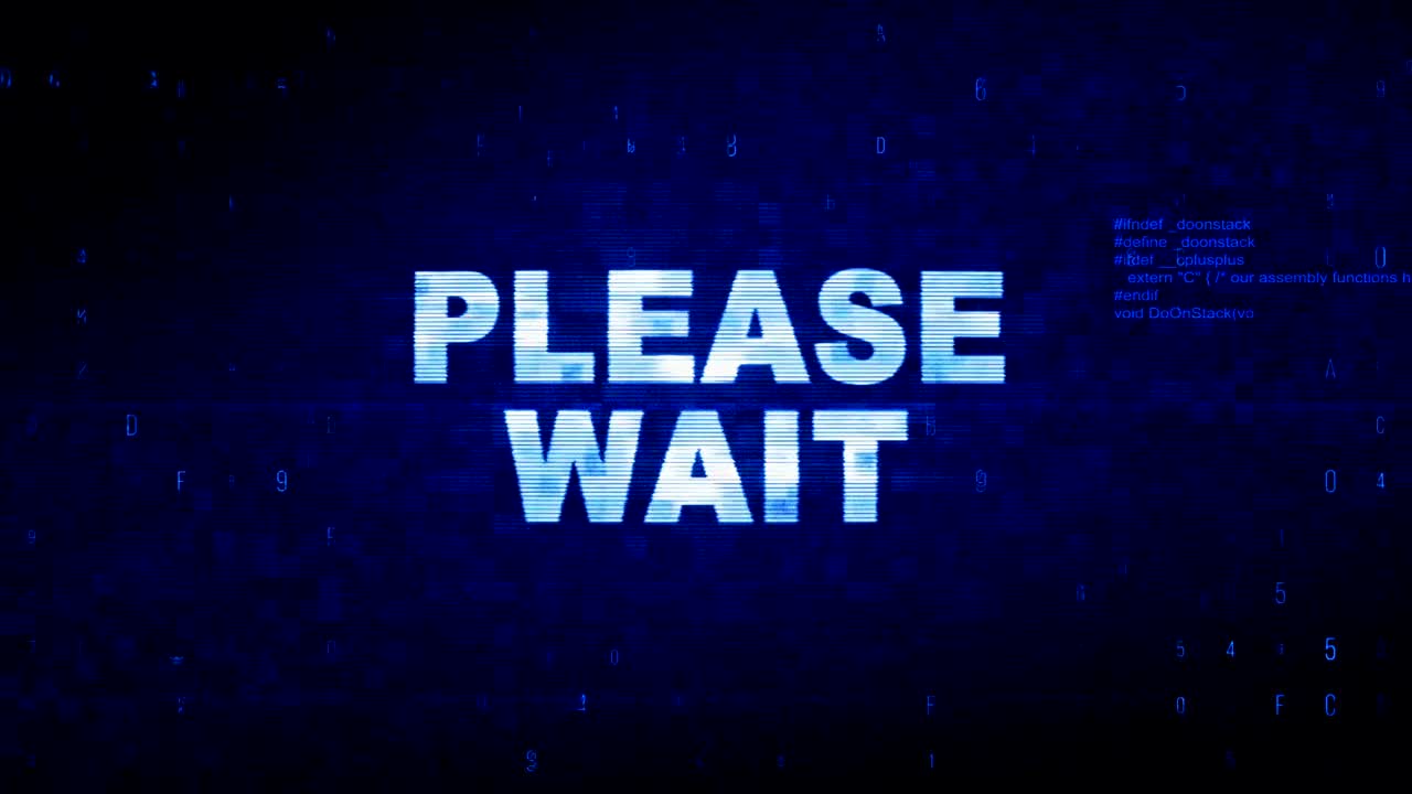 문자, 디지털 노이즈, 트위치, 글리치, 왜곡 효과, 오류, 애니메이션