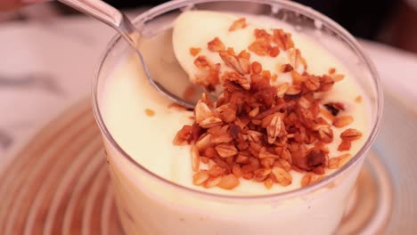 creamy yogurt parfait with granola