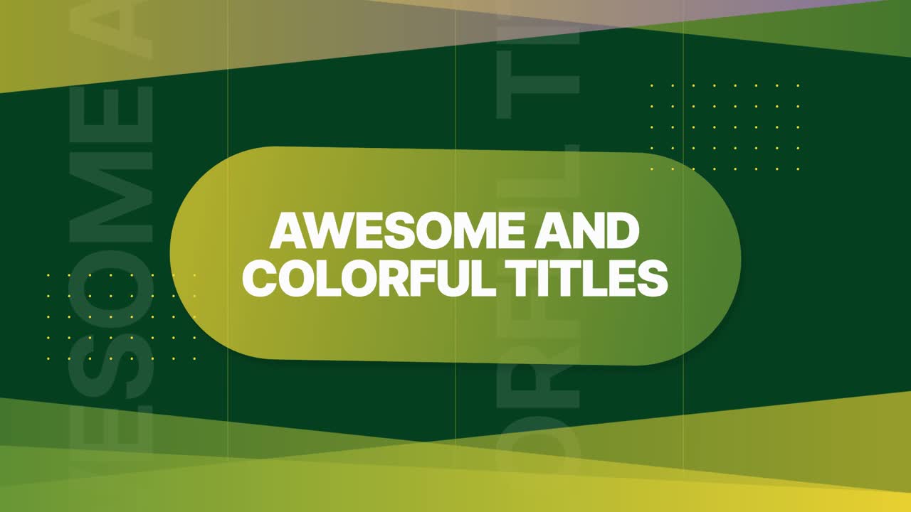 Modern Creative Typography & Title