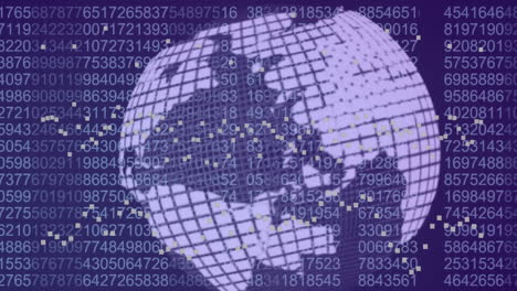 Digital-globe-with-numbers-and-data-processing-animation-over-blue-background