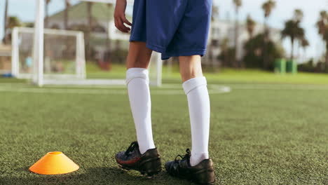 youth, kid, and alone for soccer with training