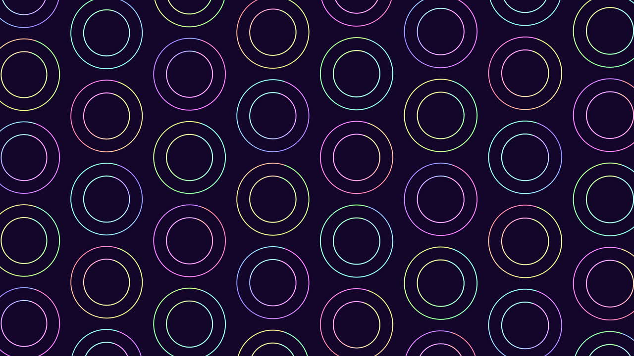 patrón de pequeños anillos y círculos de arco iris