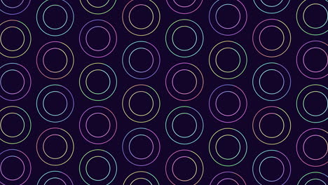 Small rainbow rings and circles pattern