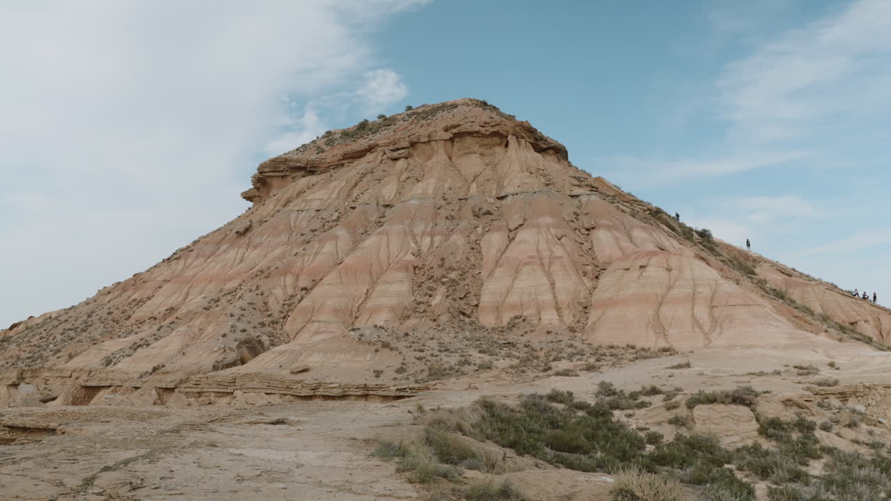 Desert Landscape with a Unique Rock Formation