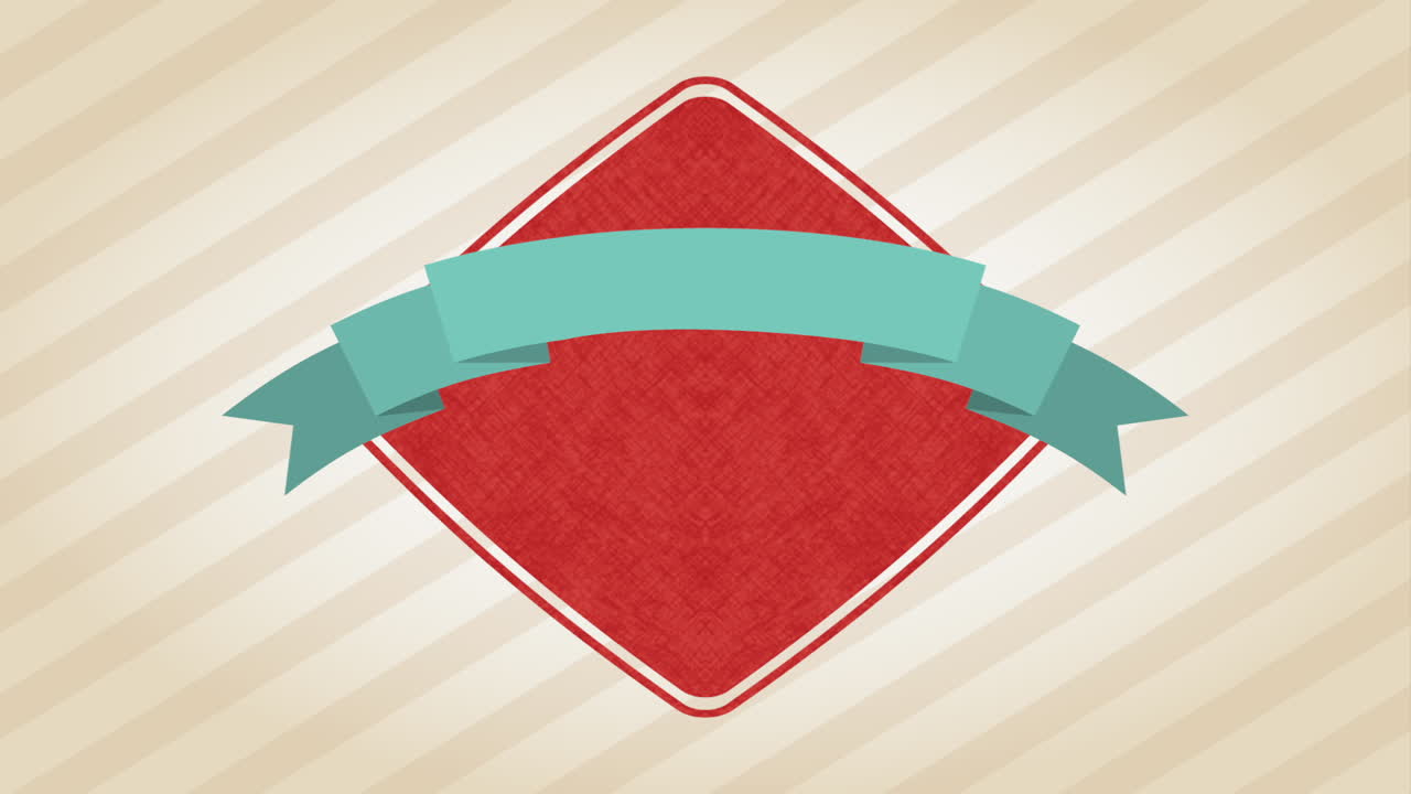 insignia de diamante rojo con cinta