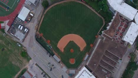 birds eye view of baseball field