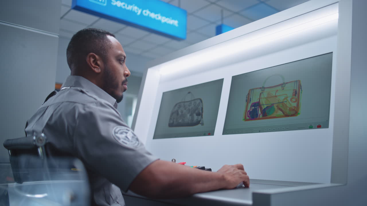 punto de control de seguridad del aeropuerto