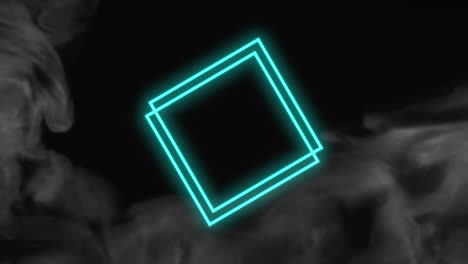 Animation-abstract-neon-green-squares