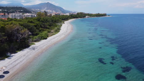 the shallows of the ocean along the greek coast at xylokastro