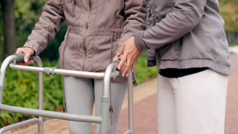 personas, apoyo y marco para caminar en el parque