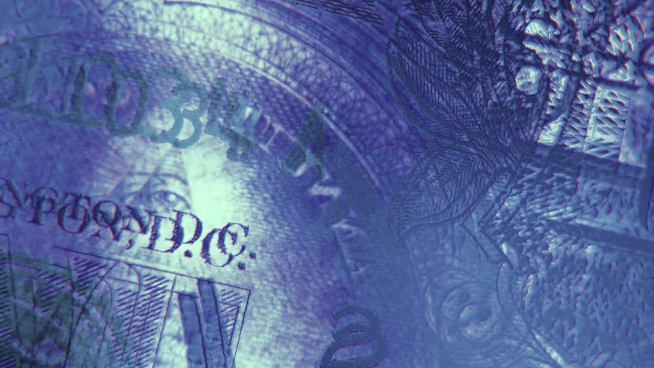 el ojo de un dólar de la pirámide de los illuminati en primer plano