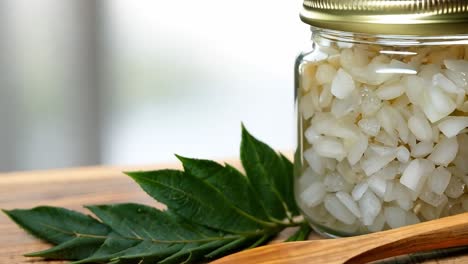 jar of chopped white onions