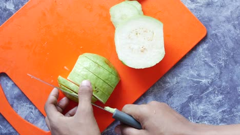 Close-up-of-slice-of-guava-on-table