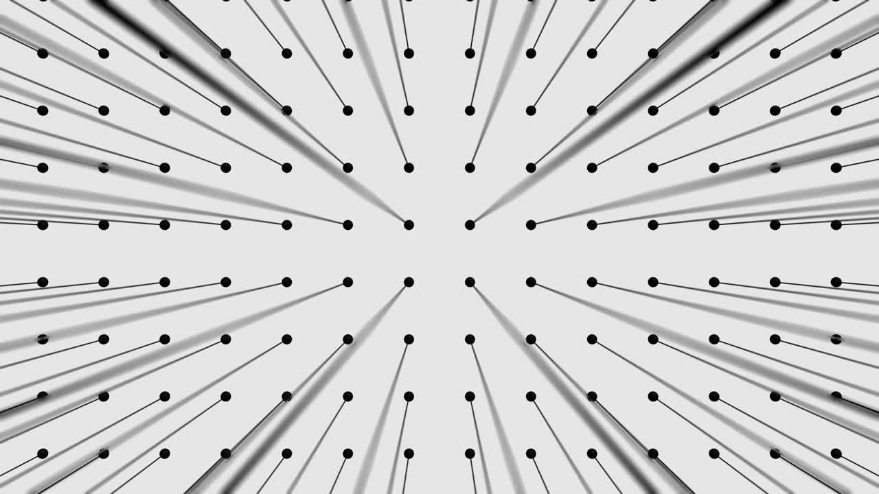 черные точки и линии. минимальный дизайн движения.