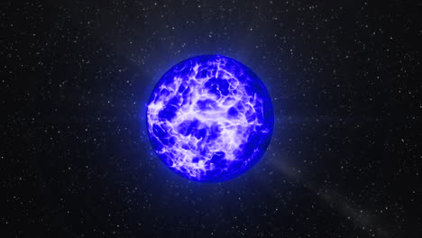 glowing celestial sphere in space