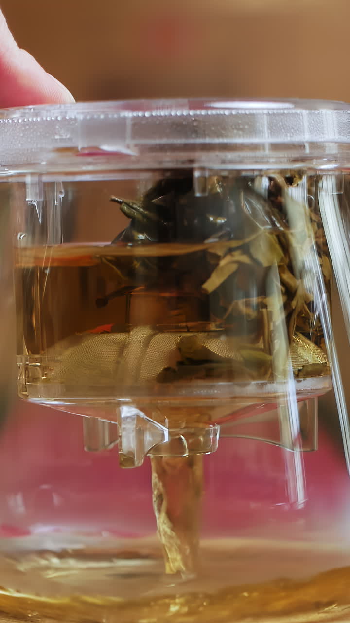 Transparent Glass Tea Infuser with White Tea