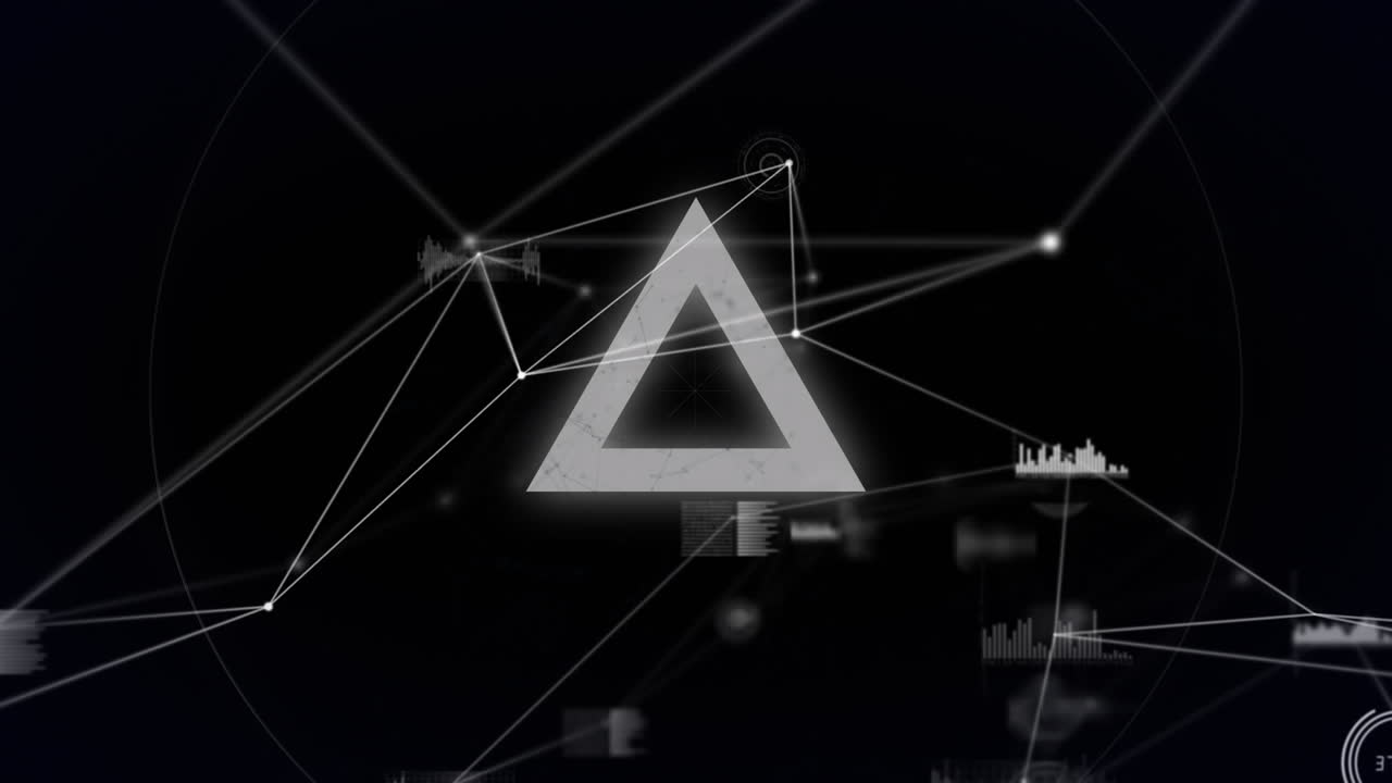 animación del triángulo y la red de conexiones