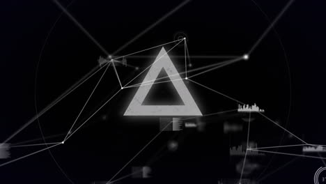 animación del triángulo y la red de conexiones