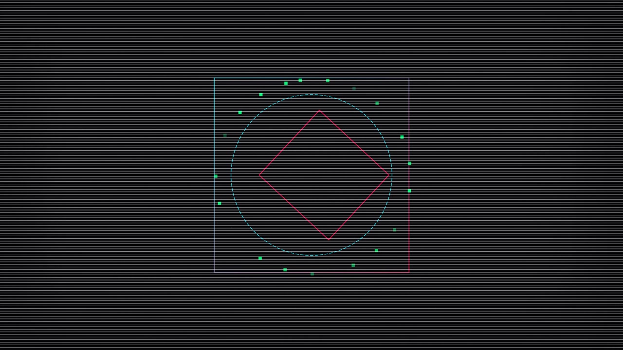 Abstract Geometric Motion Graphics with Glitch Effects