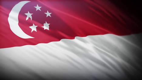 Flag-of-Singapore,-full-screen-in-4K-high-resolution-Republic-of-Singapore-flag-4K