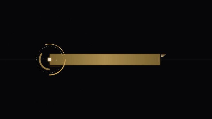 Animated Gold Lower Third Graphic with Circular HUD Element