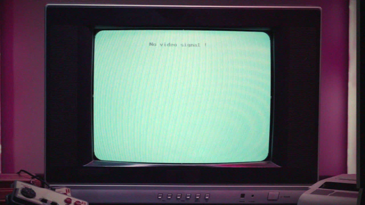 신호 메시지가 없는 빈티지 tv