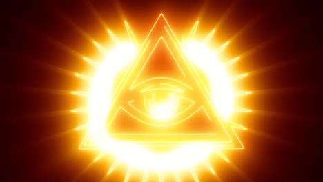 abstract background with the eye of providence. seamless loop digital backdrop