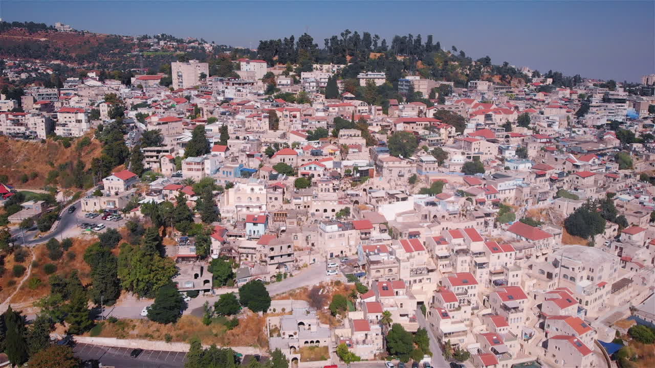 The old city of Zefat Aerial view