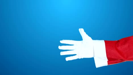 santa claus finger pointing christmas green screen 4k chroma key video footage set.