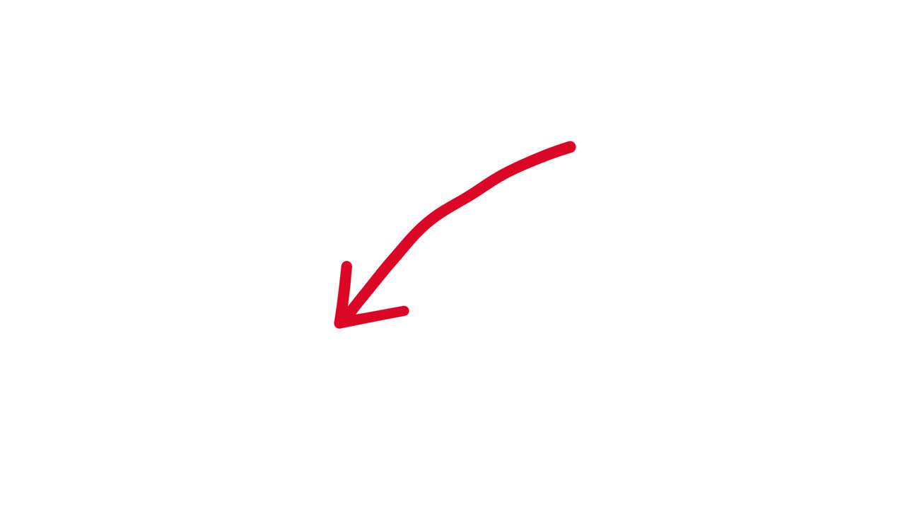 Animated Red Arrow Drawing on White Background