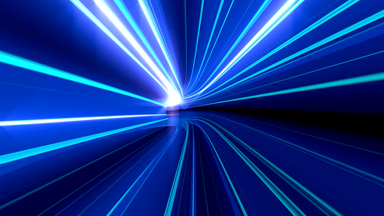 Animazione video VJ 4K in loop di viaggio a velocità di curvatura attraverso un wormhole