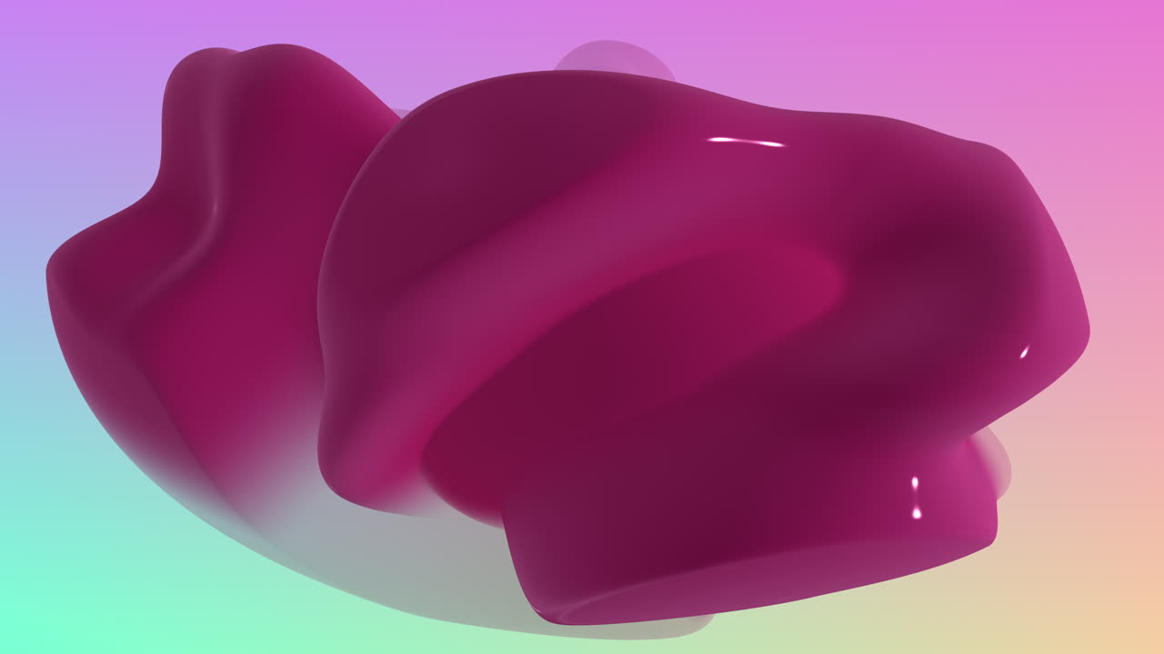 Vibrant 3d pink rose with delicate petals on gradient background