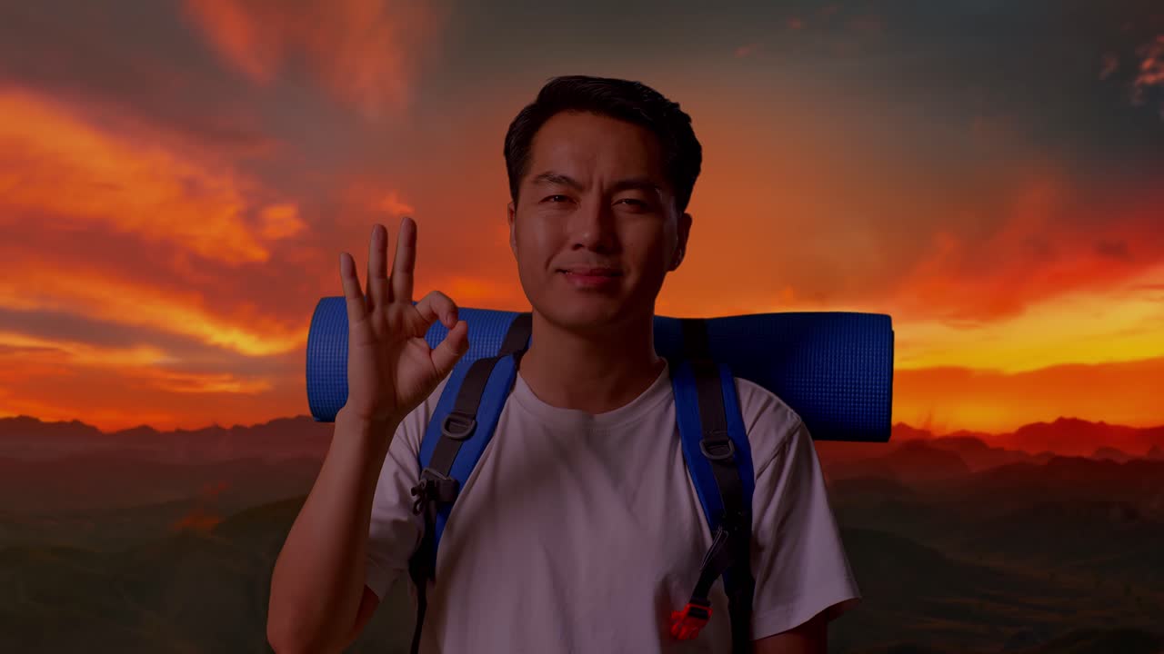 해가 뜨는 행복한 여행자