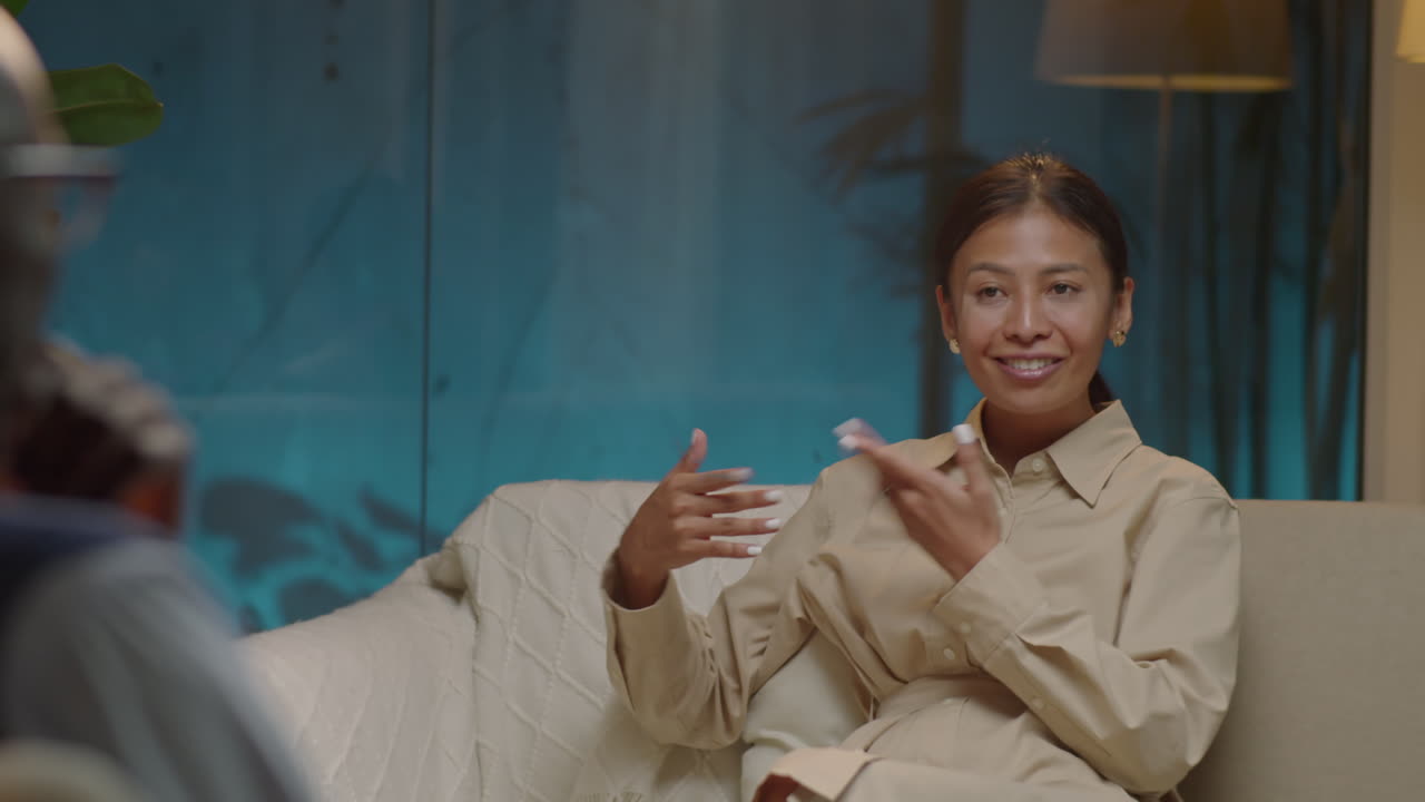 Asian Woman Having Consultation with Psychologist