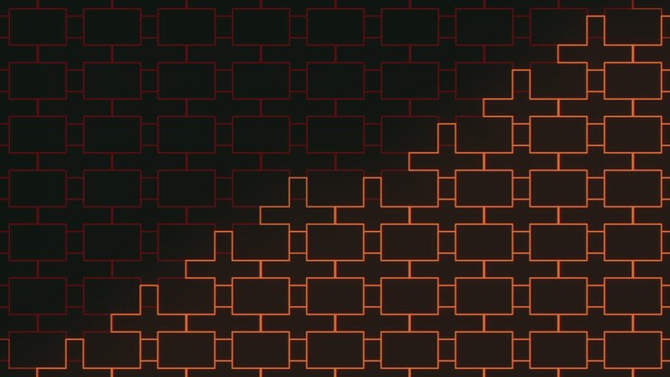 Checkerboard pattern black and red squares in a striking design