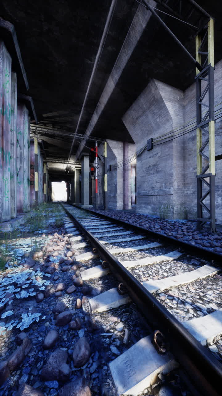 paso subterráneo de vías ferroviarias abandonadas