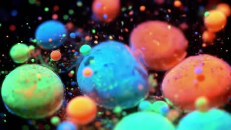 colorful abstract liquid bubbles