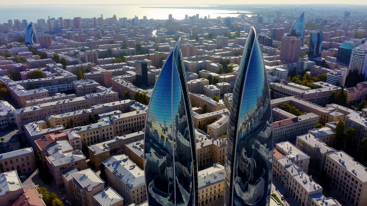 Baku Cityscape with Modern Towers