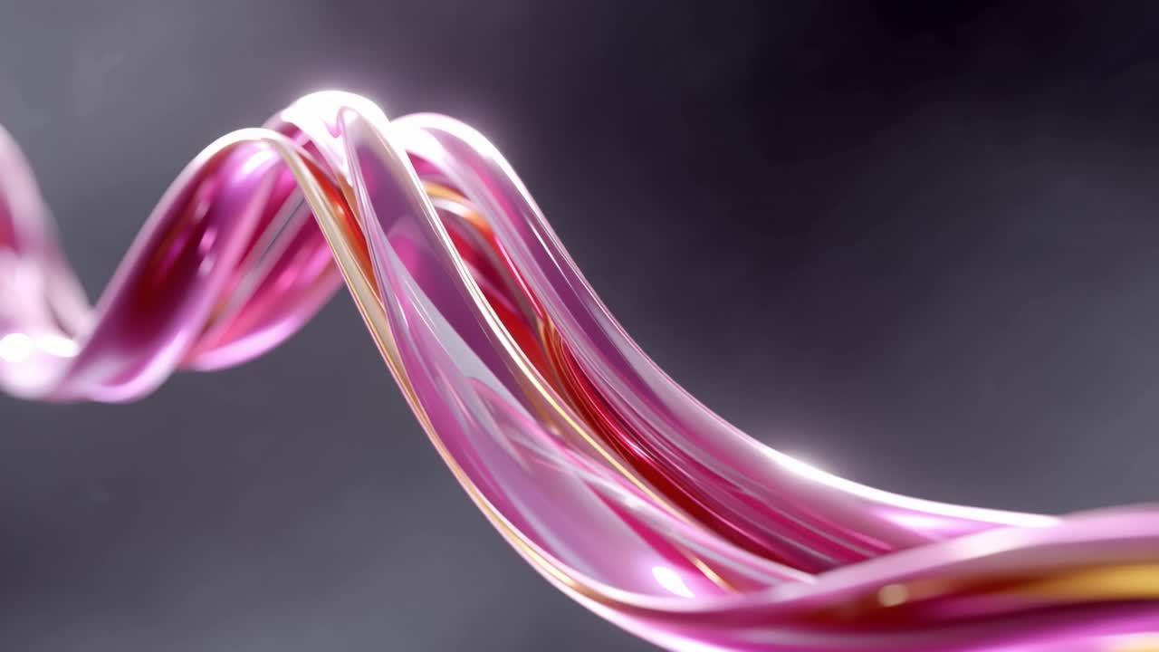 Eleganti Nastri Astratti Attorcigliati con Sfumature di Rosa e Viola