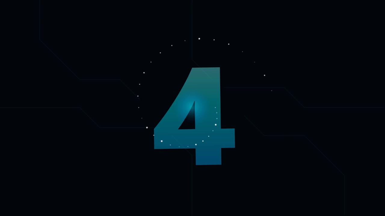 Digital Countdown Timer with Circuit Board Background