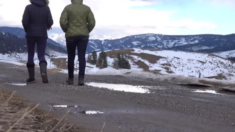 walking in rural montana, united states