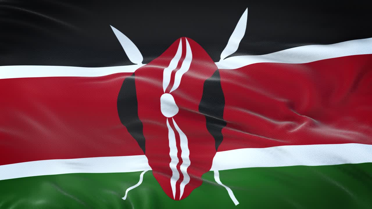 바람에 흔들리는 케냐 발, 매우 상세한 직물 질감.