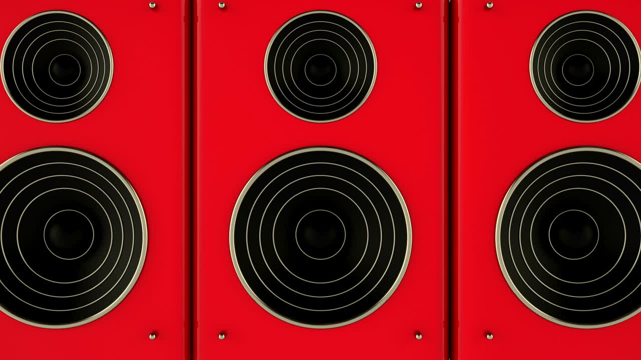 다이내의 세트: 라우드 스피커의 루프 3d 애니메이션