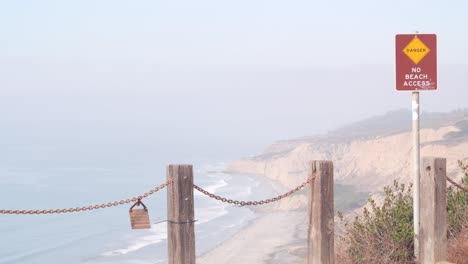 acantilado empinado, roca o acantilado, erosión de la costa de california. torrey pines park overlook