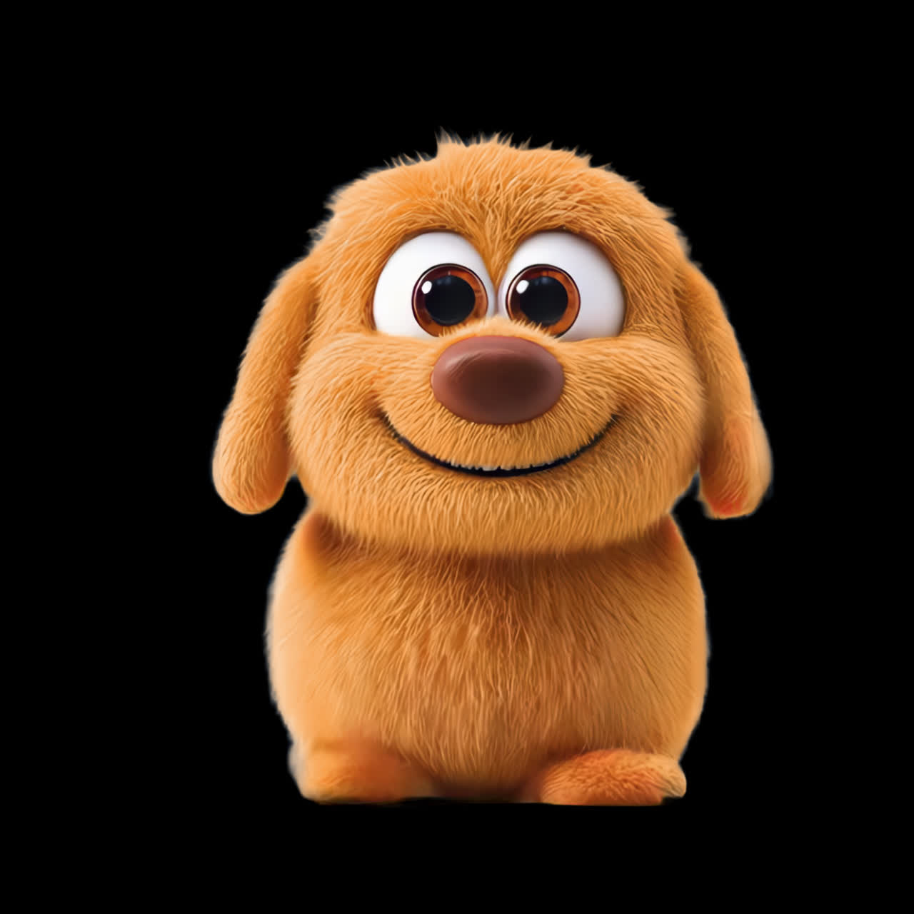 Cute dachshund dog 3d animal animation isolated asset, transparent 4K video, alpha channel, ProRes