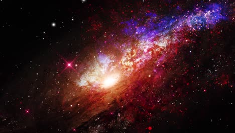 una galaxia que se desarrolla en el universo con estrellas a su alrededor