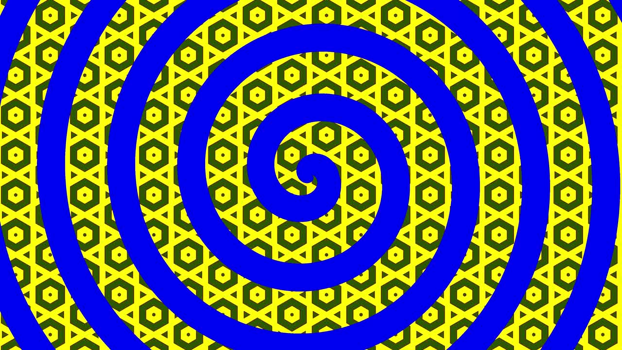 modelo de video 4k con efecto estroboscópico e hipnótico, en formato de video 16: 9.