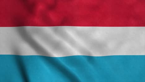 the national flag of luxembourg is flying in the wind. 4k