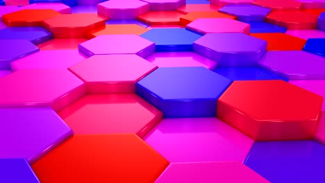 animated colored hexagons