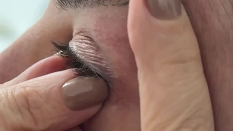 close-up slow motion view, eyesight enhancements, contact lens removal